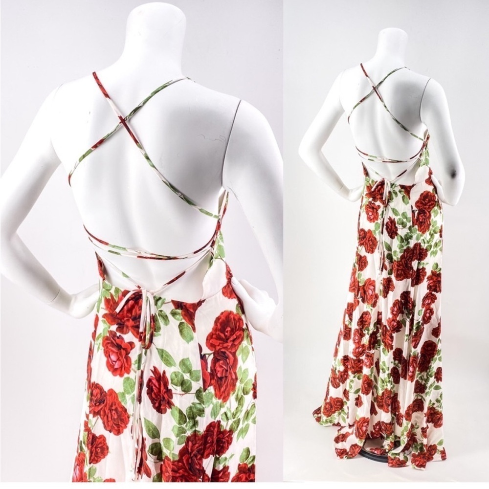 Show Me Your Mumu Women’s Godshaw Goddess Rose Floral Maxi Bridesmaids Dress - Picture 7 of 15